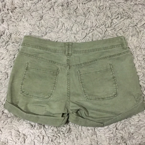 Green Jean Shorts - Picture 2 of 2
